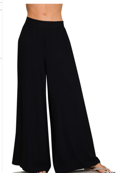 ELASTIC WAIST WIDE LEG