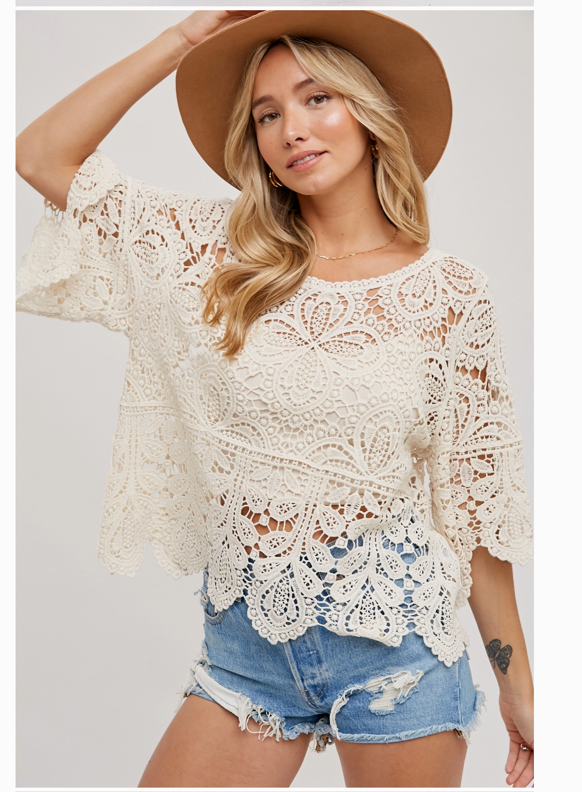 CROCHET LACE TOP
