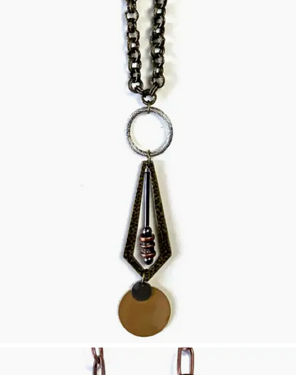 MIXED CHAINS W/RING PENDANT