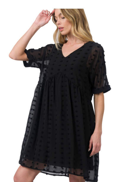 SWISSDOT BABYDOLL DRESS