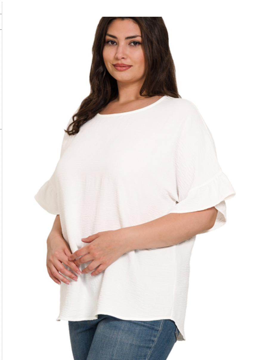 AIRFLO RUFFLE SLV TOP