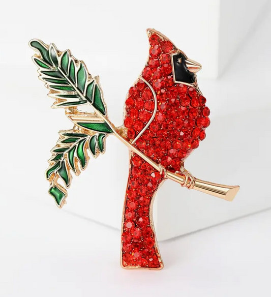 CARDINAL BROOCH