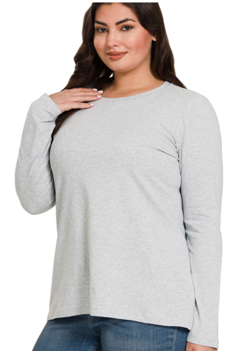 COTTON CREWNK L/SLV
