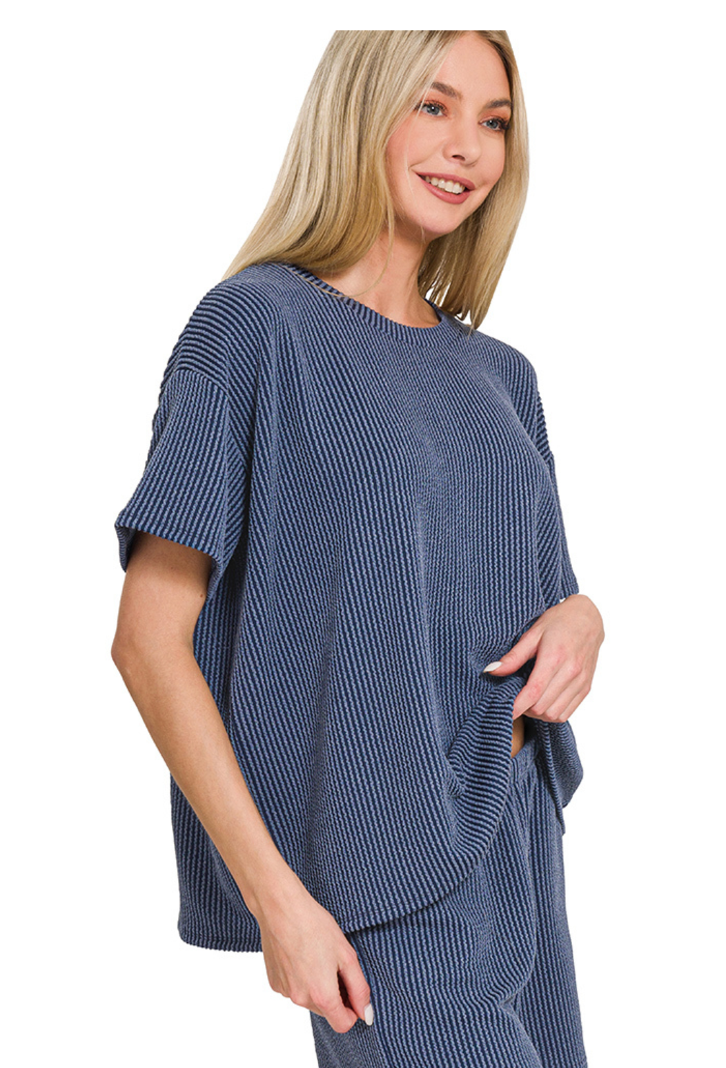 RIBBED TEE/SHORTS SET