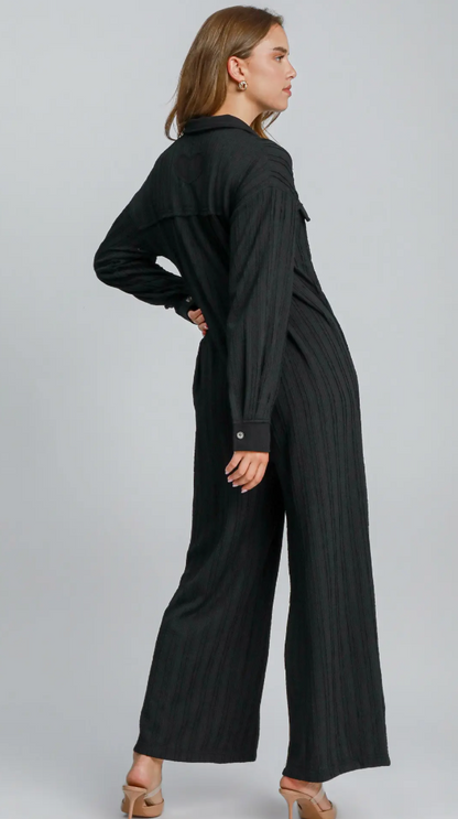 TEXTURED JUMPSUIT