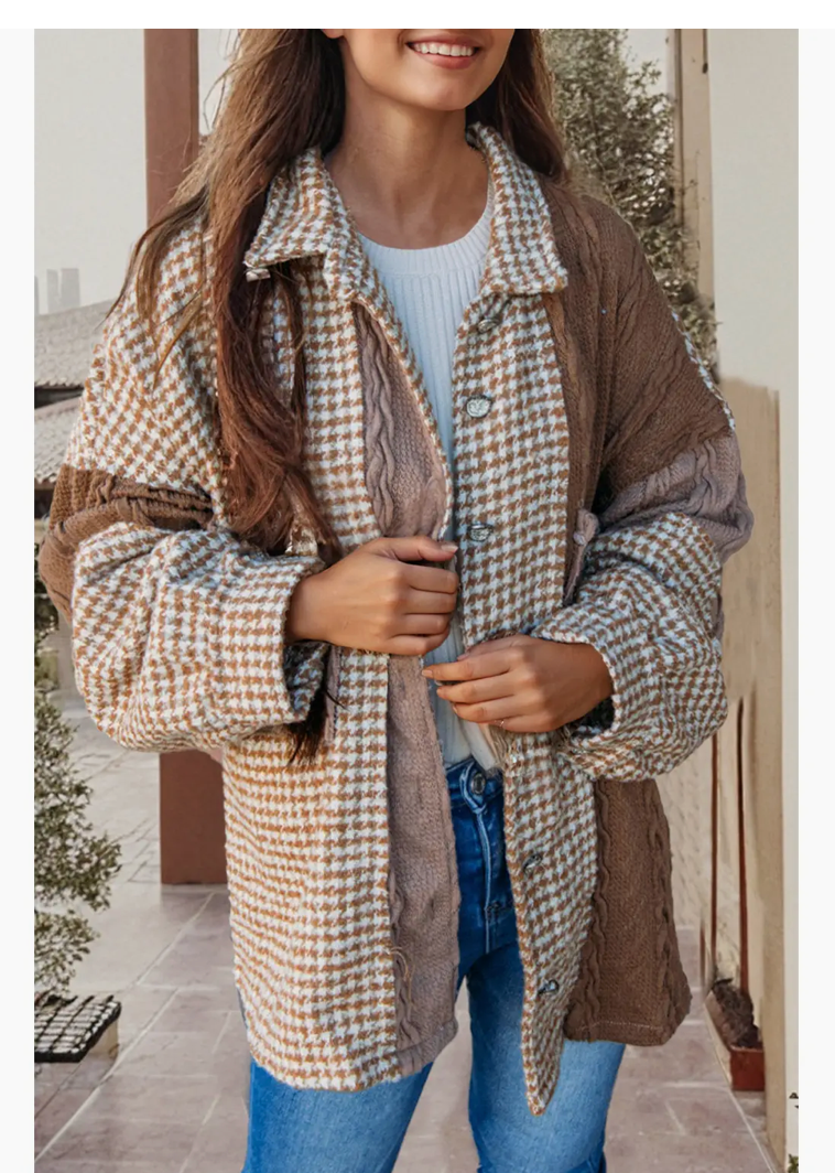 HOUNDSTOOTH PTCHWRK SHKT