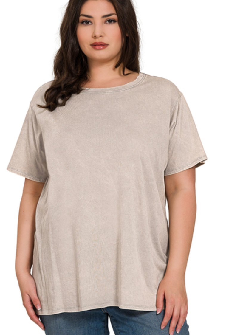 WASHED S/SLV TOP