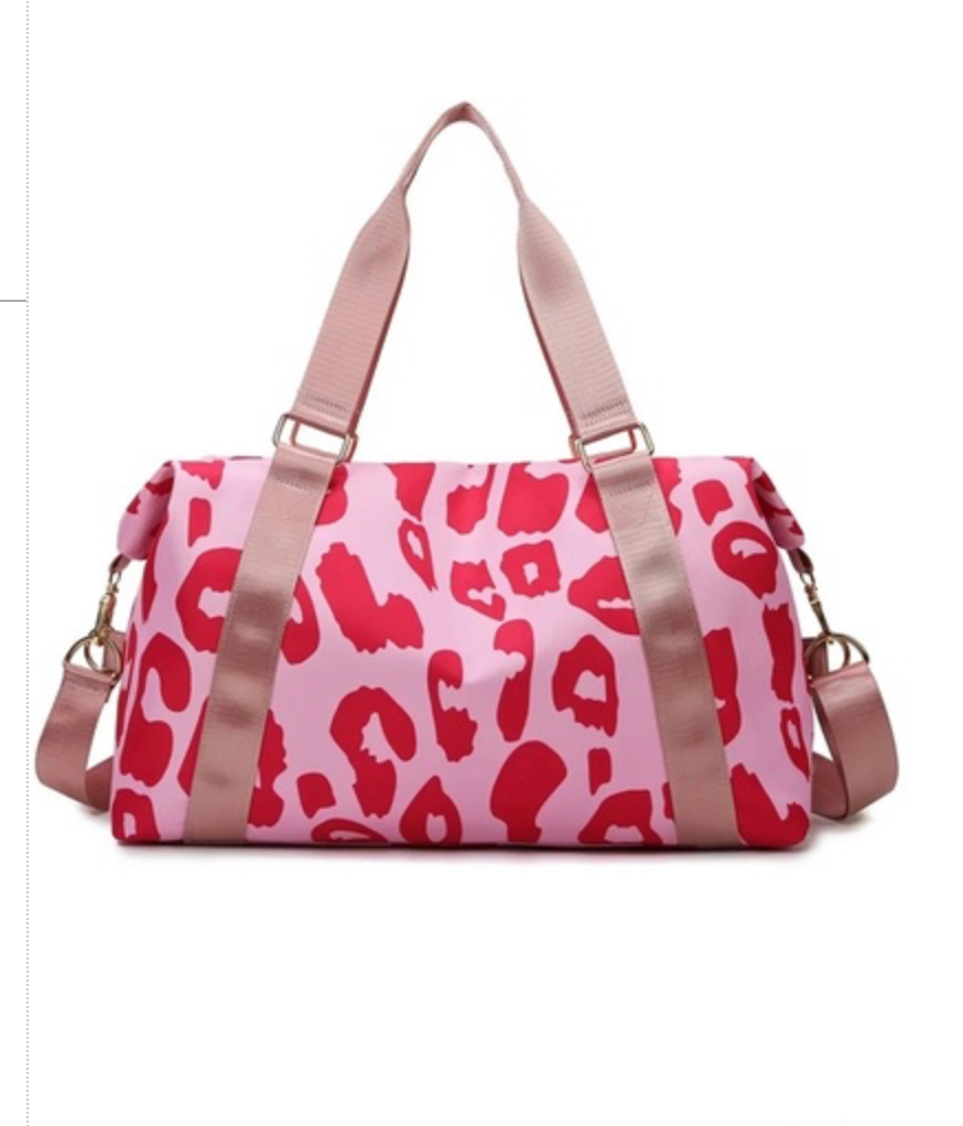 LEOPARD DUFFLE BAG