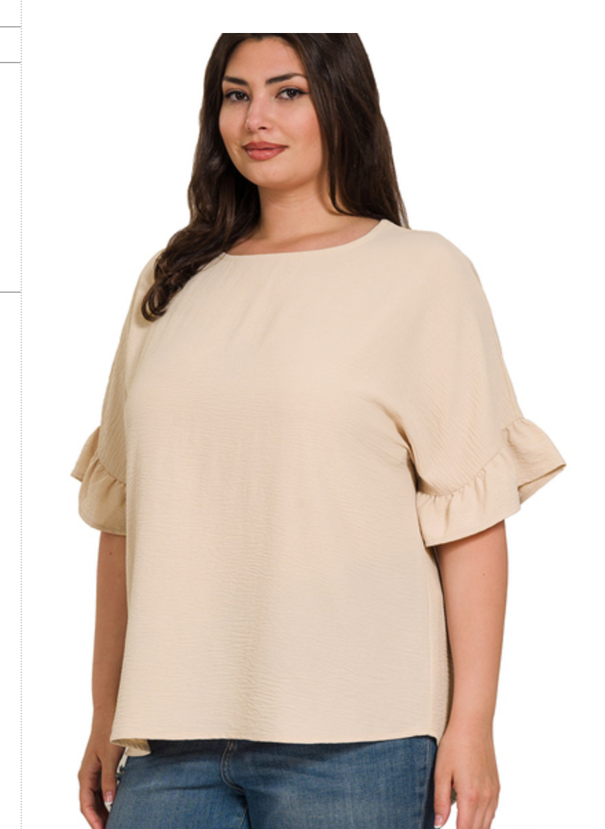 AIRFLO RUFFLE SLV TOP