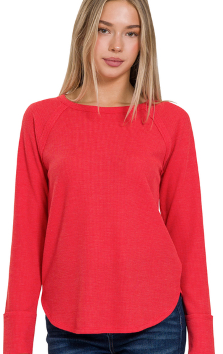 BABY WAFFLE LONG SLV TOP