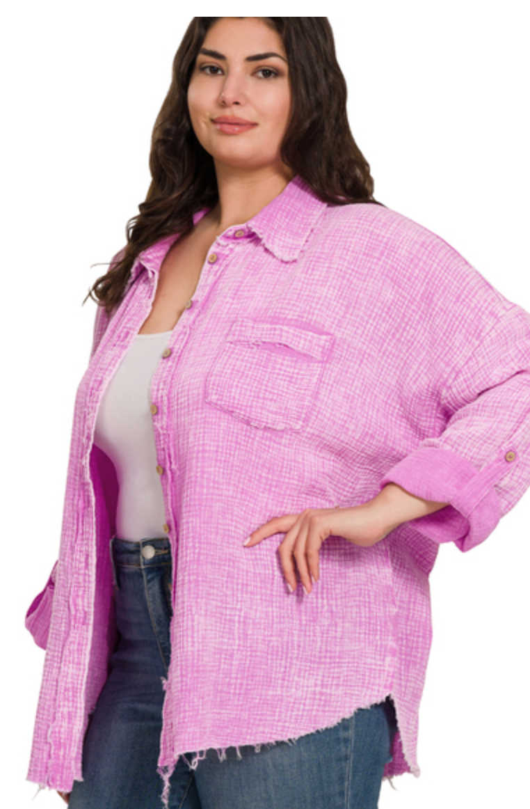 WSHD GAUZE BUTTONDOWN