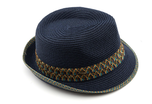 STRAW FEDORA CONFETTI BAND