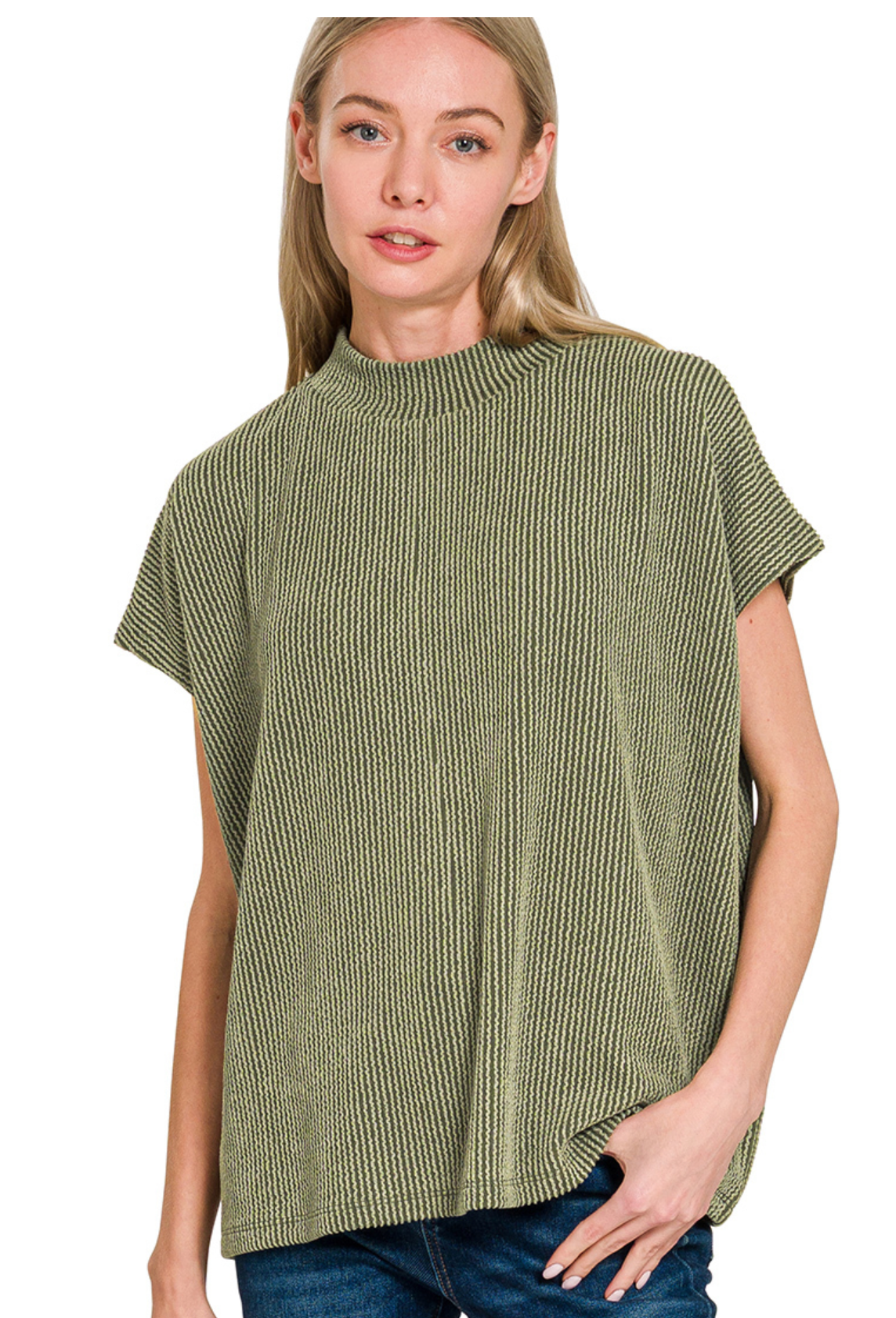 RIBBED S/SLV TOP & PANTS