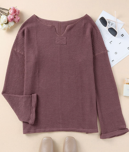 WAFFLE LOOSE VNK TOP