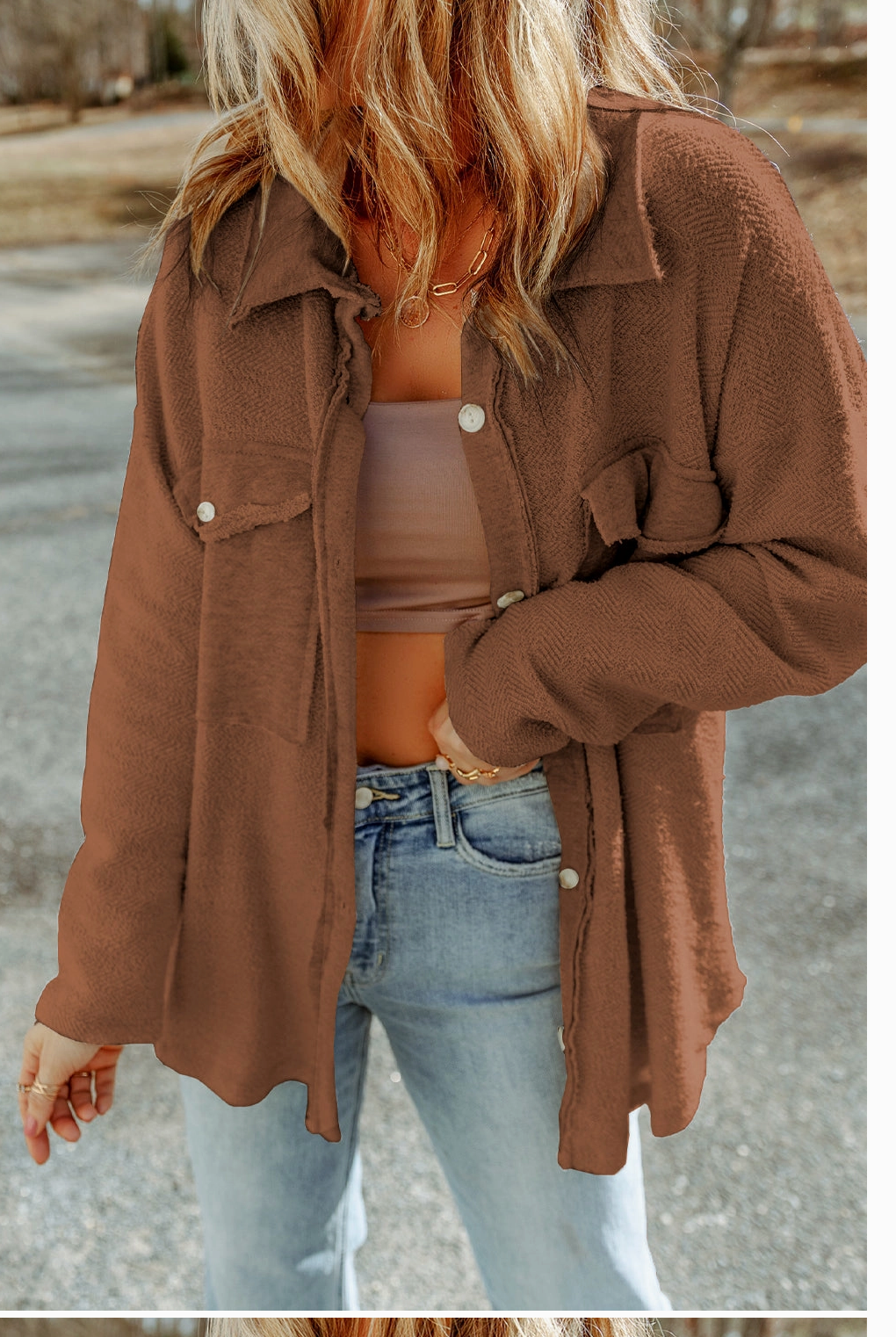 FLAP POCKETS  SHACKET