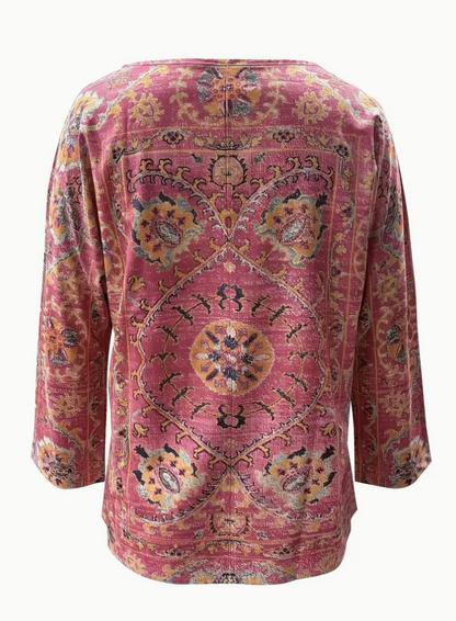 VNECK BOHO 3/4 SLEEVE TOP