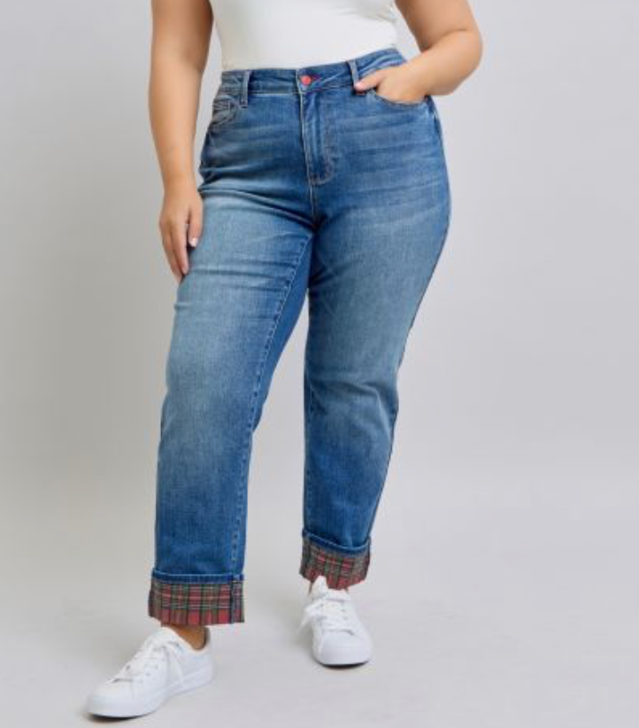 MR PLAID CUFF BOYFRIEND