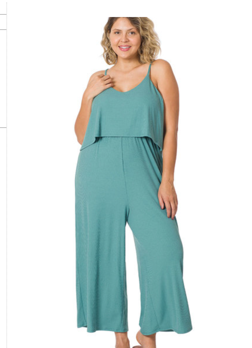 RIBBED DBL LAYER JUMPSUIT