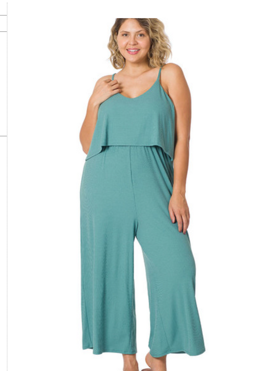 RIBBED DBL LAYER JUMPSUIT