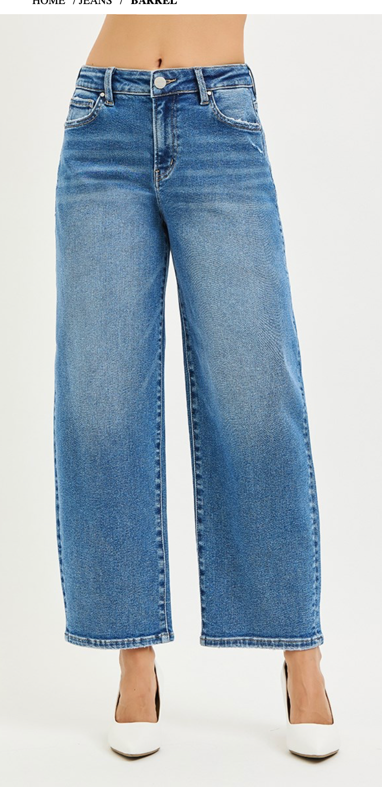 HR CROP BARREL JEANS