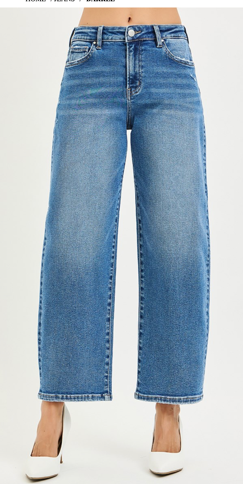 HR CROP BARREL JEANS