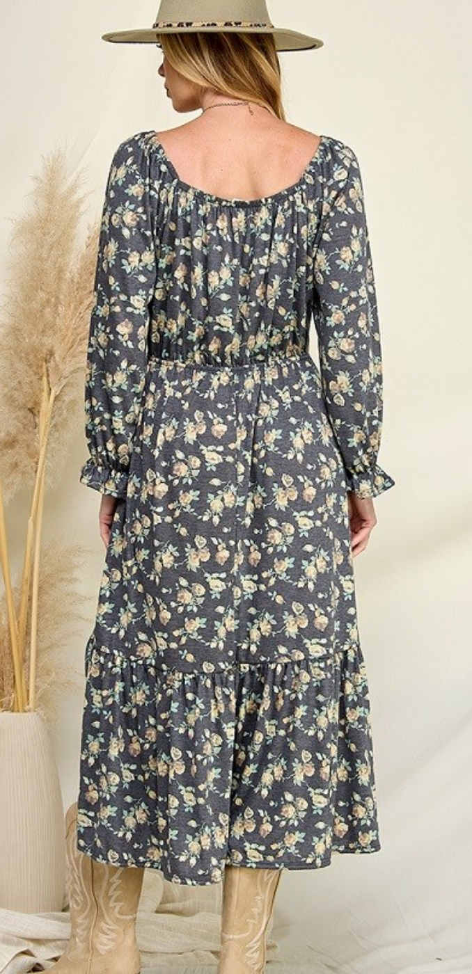FLORAL MIDI DRESS