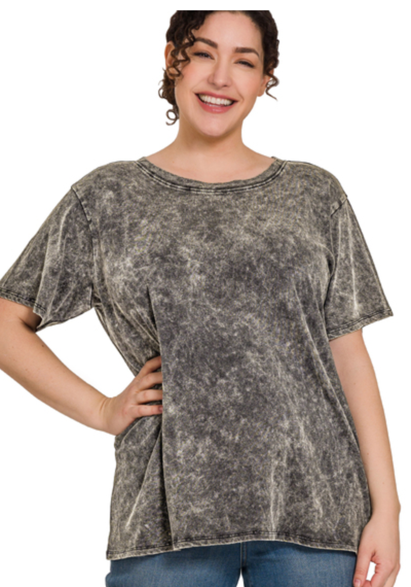 WASHED S/SLV TOP