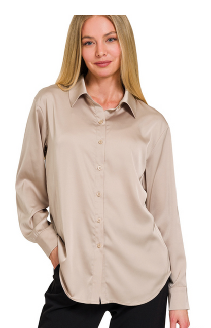 SATIN CHARMUESE SHIRT