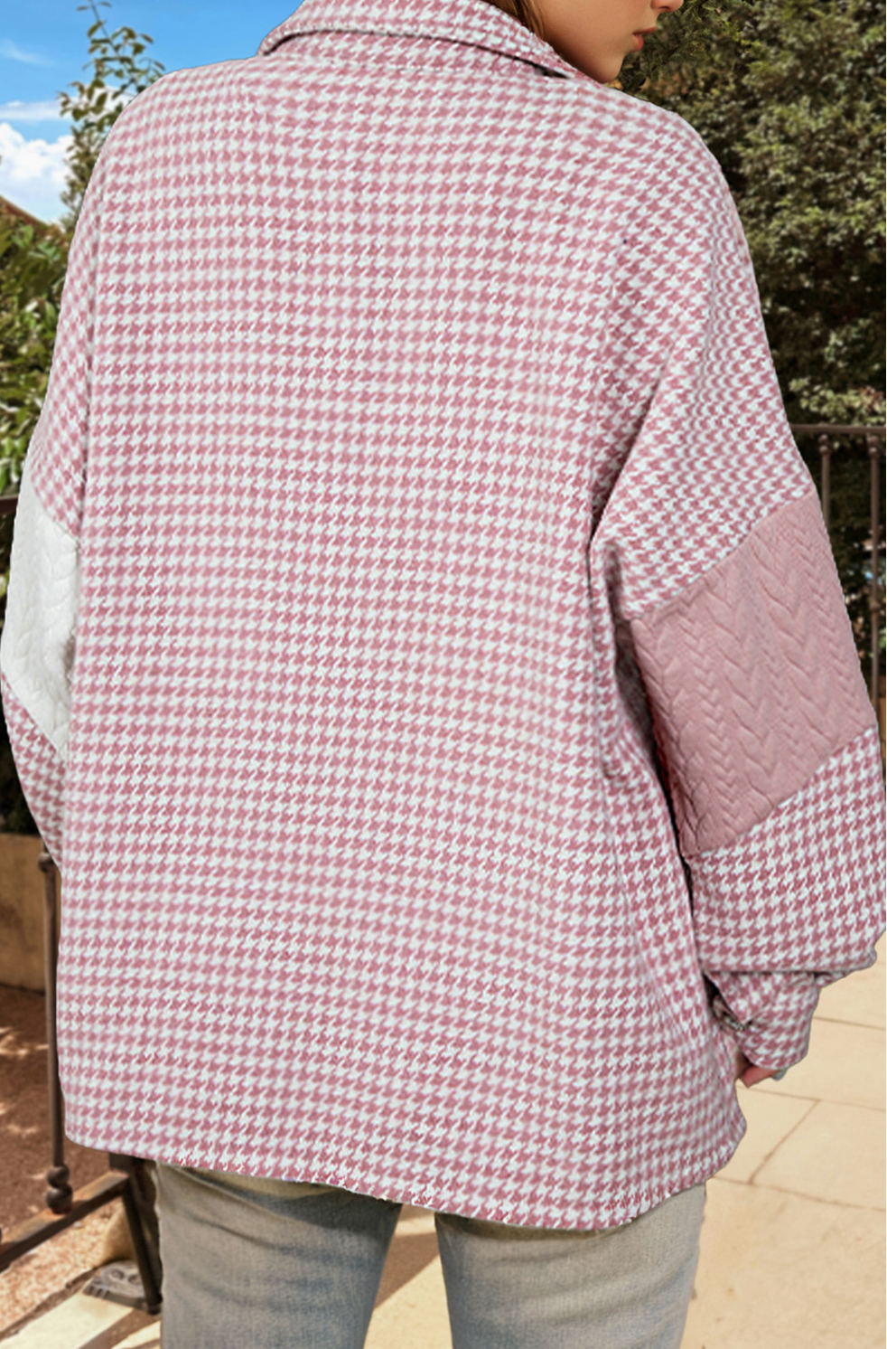 HOUNDSTOOTH PTCHWRK SHKT