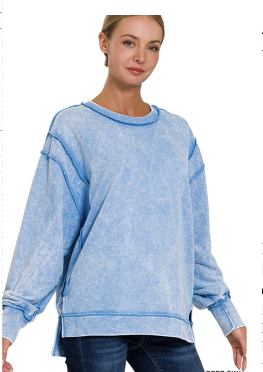 ACID WASH FRENCH TERRY SS