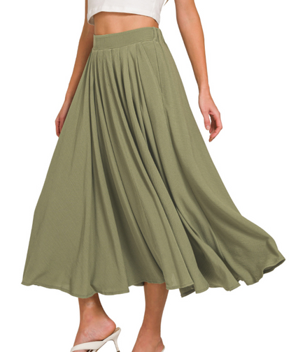 WOVEN CRINKLE TOP/SKIRT