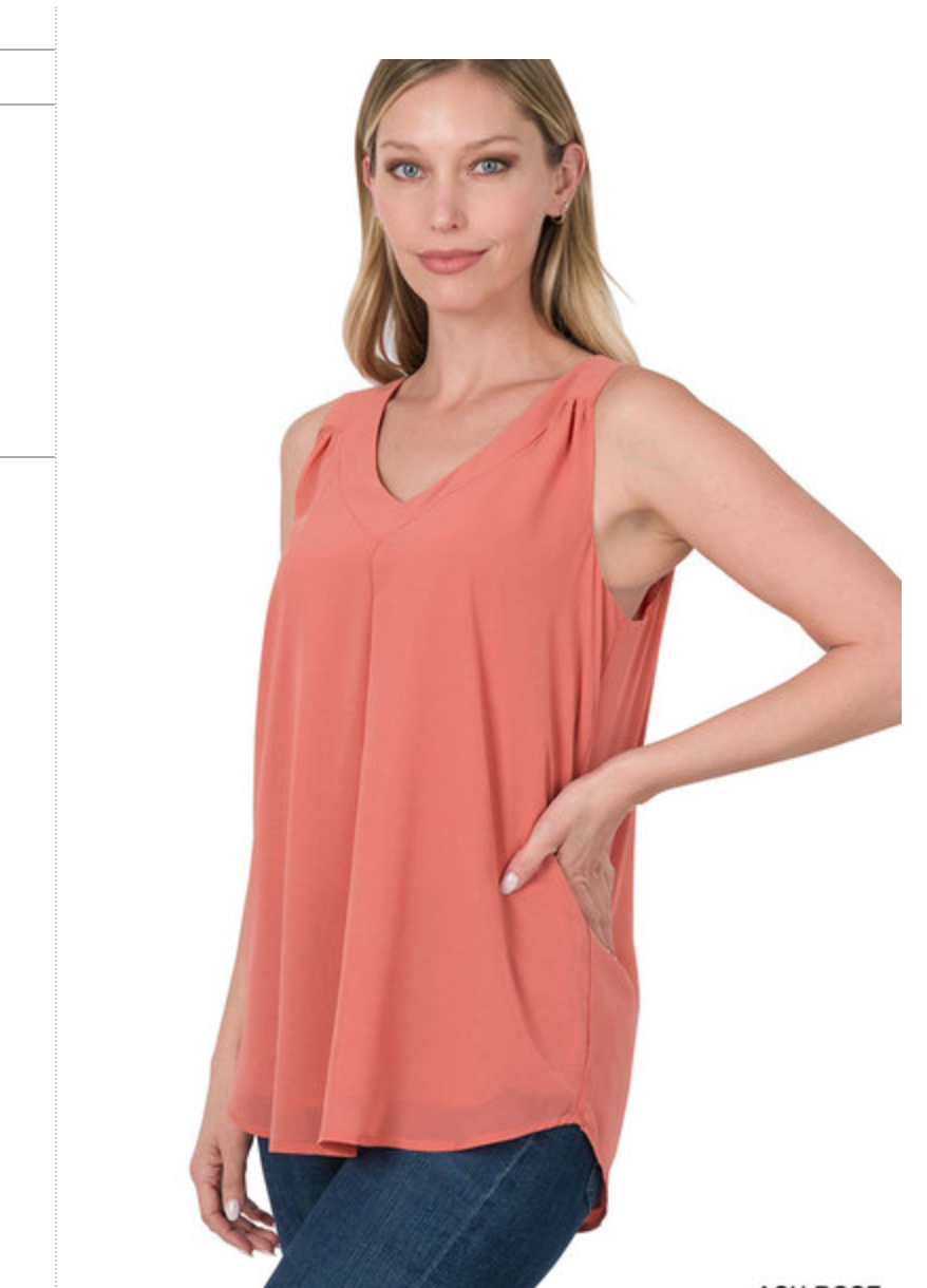 CHIFFON SLVLSS TOP