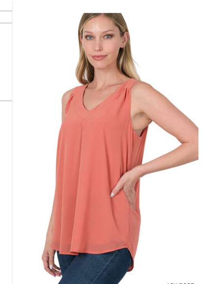 CHIFFON SLVLSS TOP
