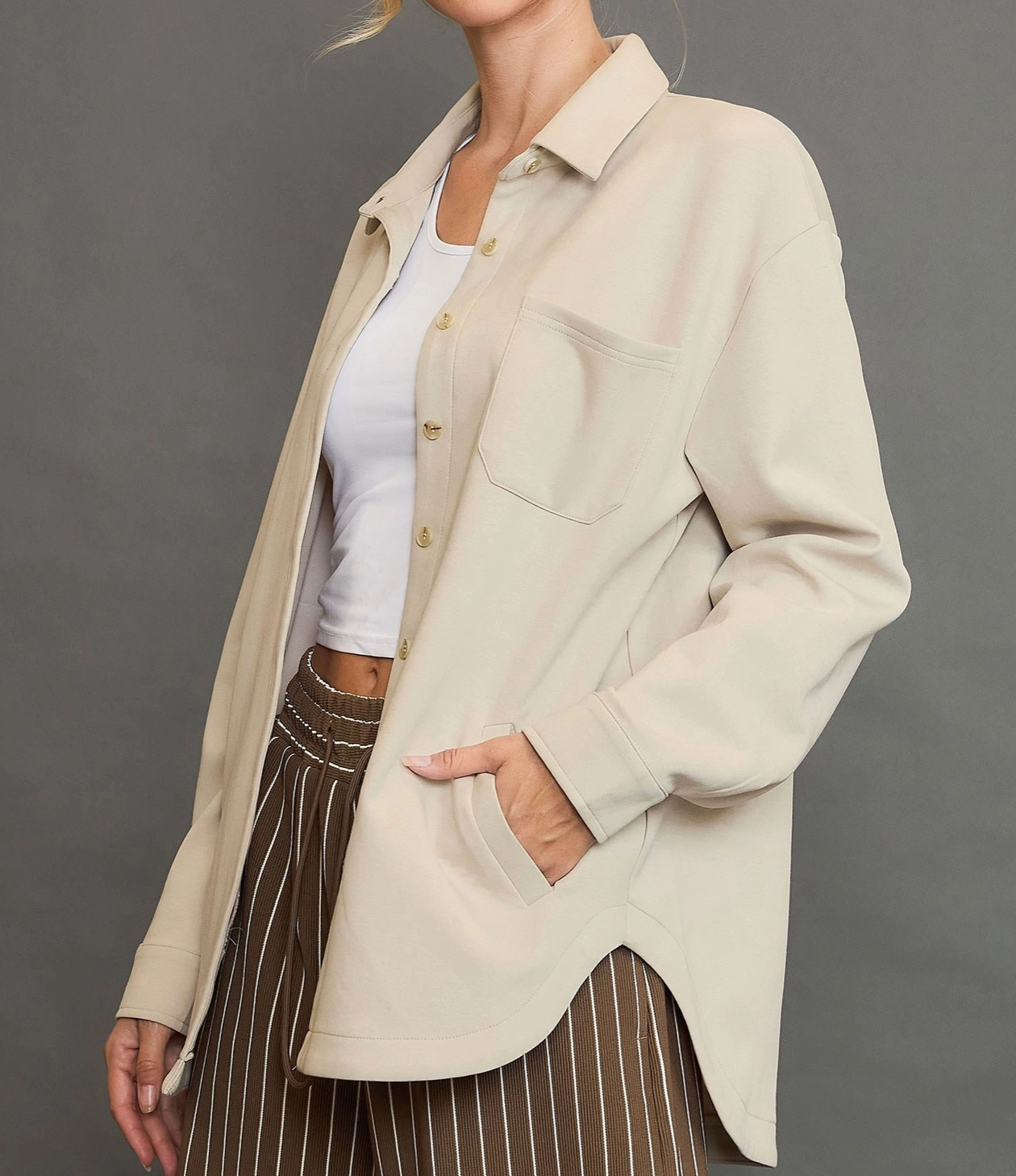 LUXEKNIT OVERSIZED SHIRT JACKET