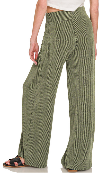 RIBBED S/SLV TOP & PANTS