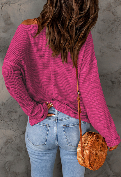 WAFFLE LOOSE VNK TOP