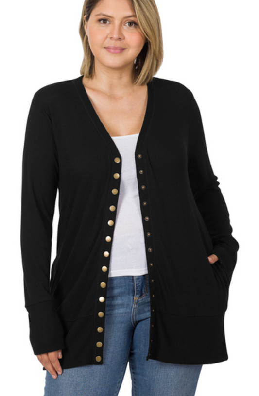 SNAP BUTTON 2069CARDIGAN