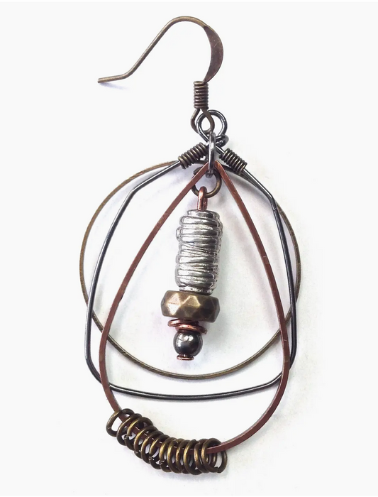 IRIDESCENT RINGS EARRINGS