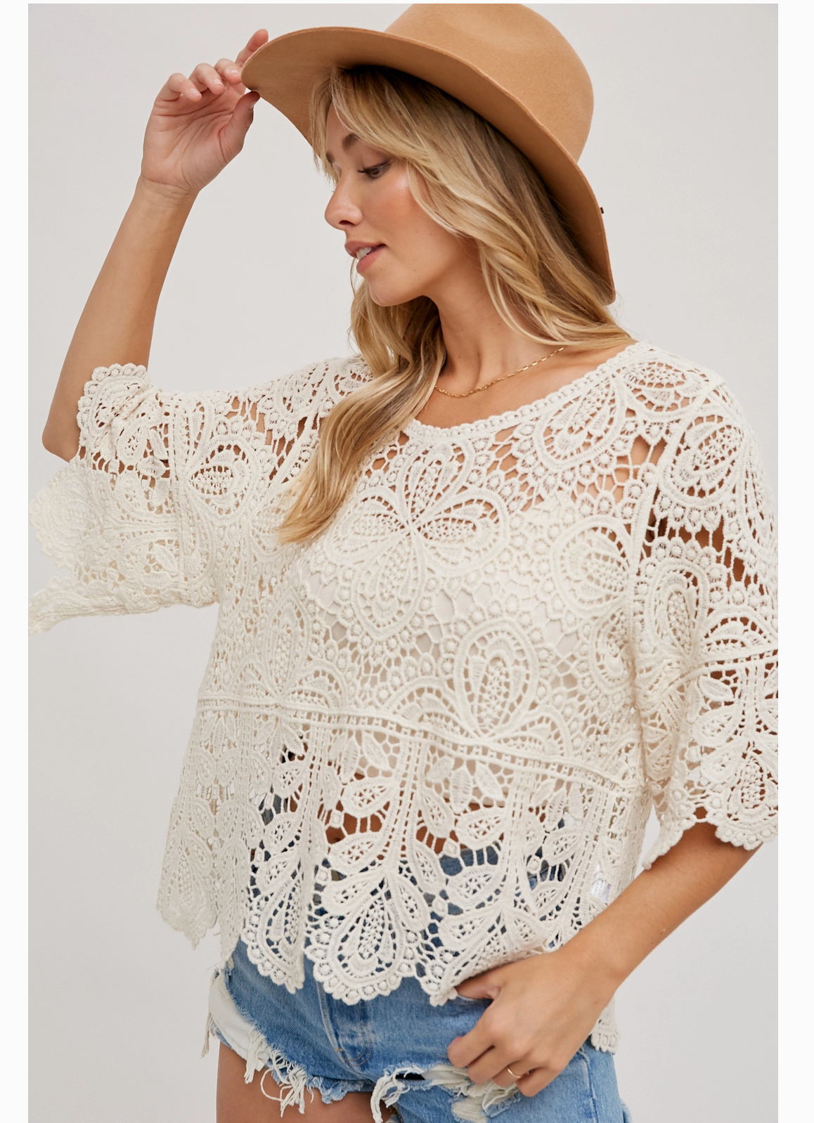 CROCHET LACE TOP