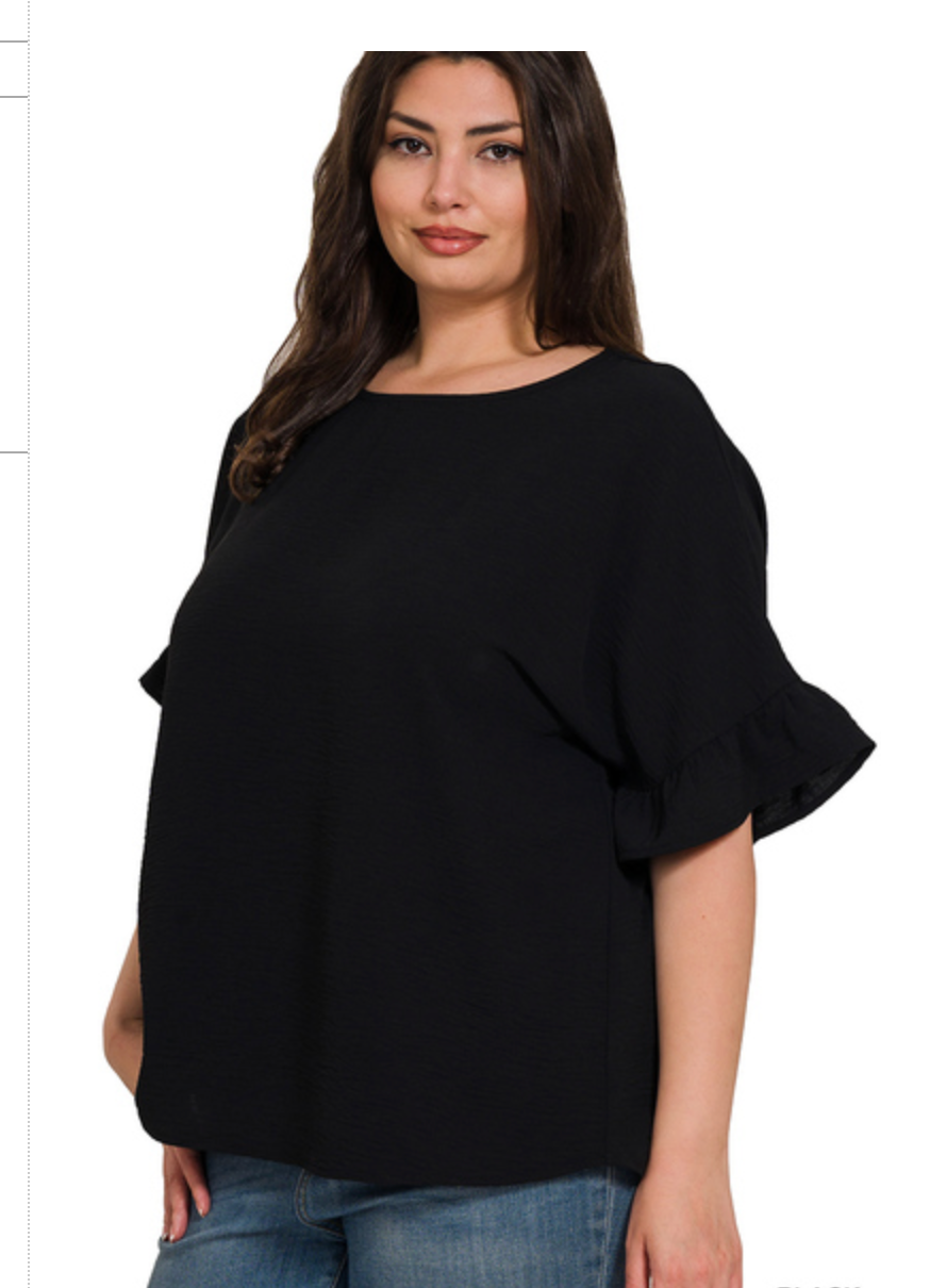 AIRFLO RUFFLE SLV TOP