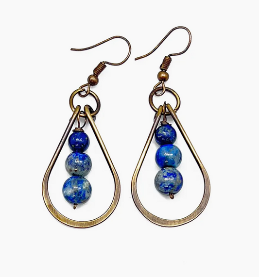 BRASS/LAPIS EAR$$