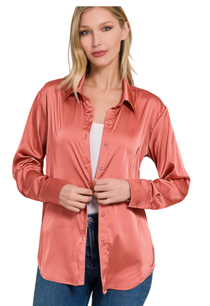 SATIN CHARMUESE SHIRT