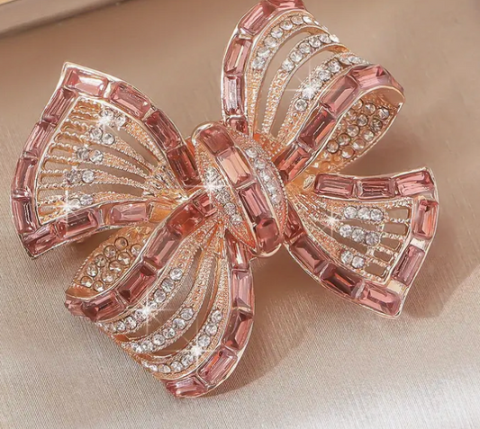SHINY BOW BROOCH