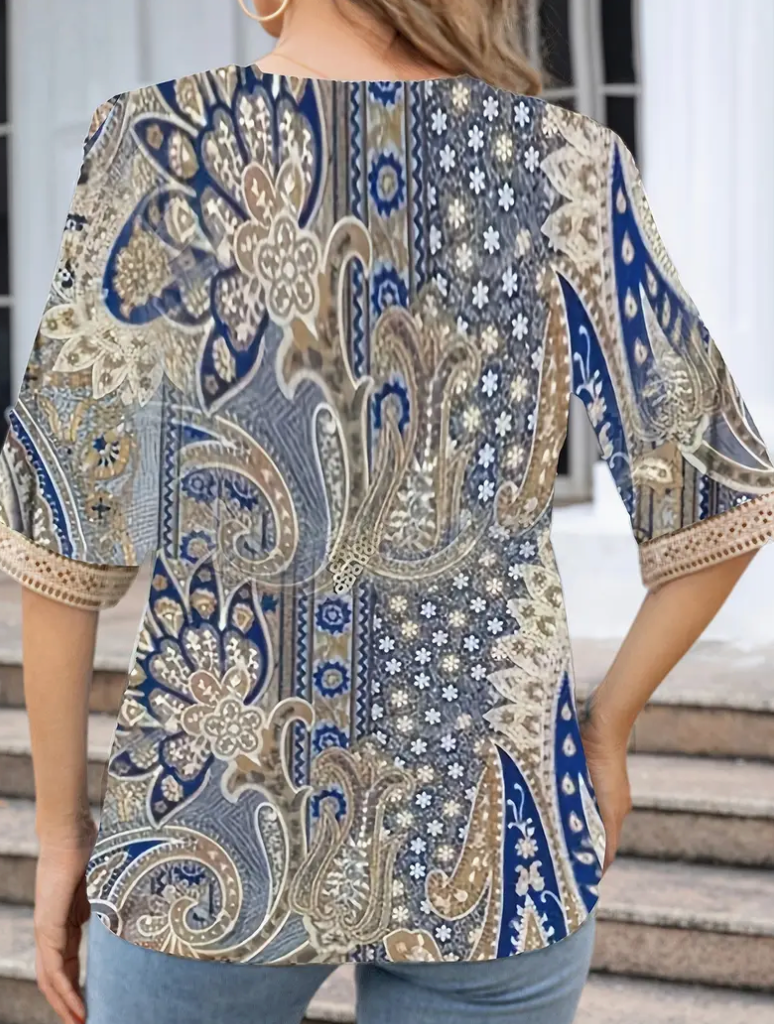 PATTERN VNK LACE  3/4 SLV