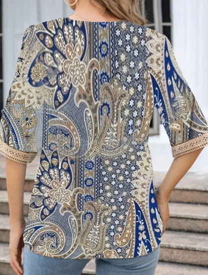 PATTERN VNK LACE  3/4 SLV