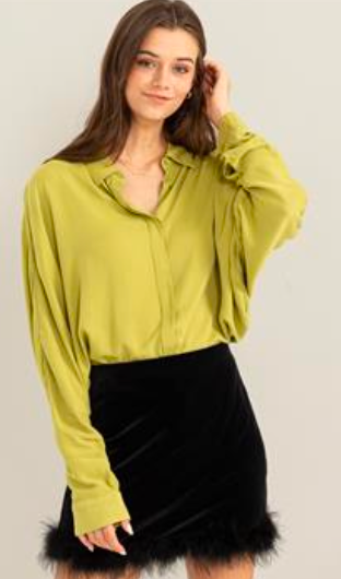 BUTTON L/SLV 23G222TOP