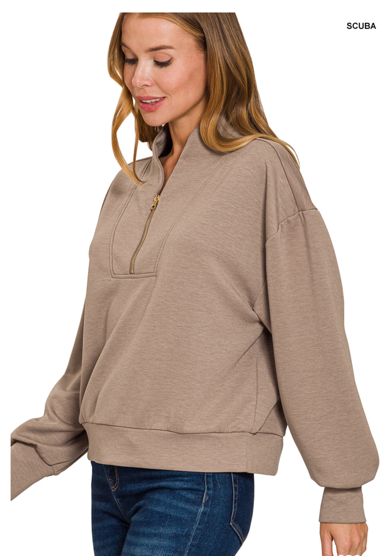 SCUBA HALF ZIP L/SLV PULLOVER