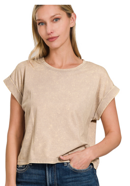 COTTON WSHD SHORT CUFF SLV