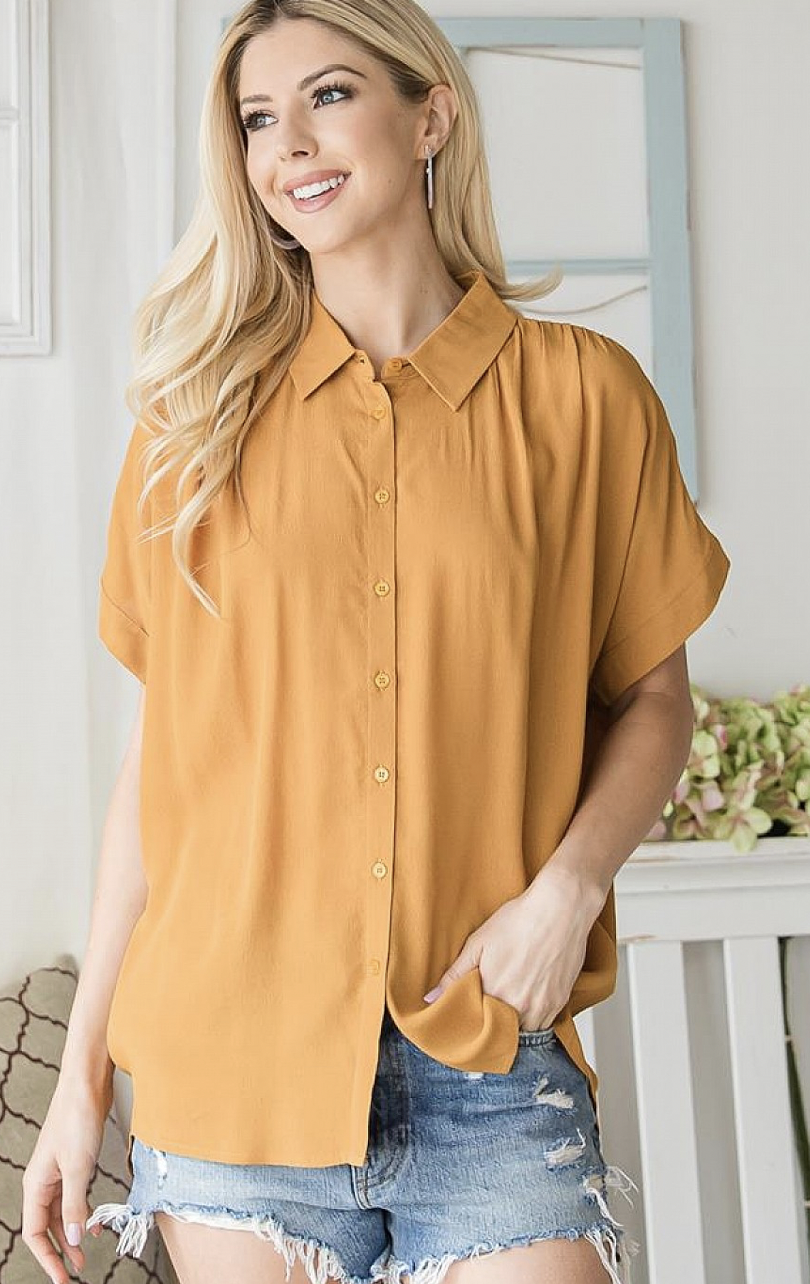 BUTTON DOWN SHORT SLV SHIRT