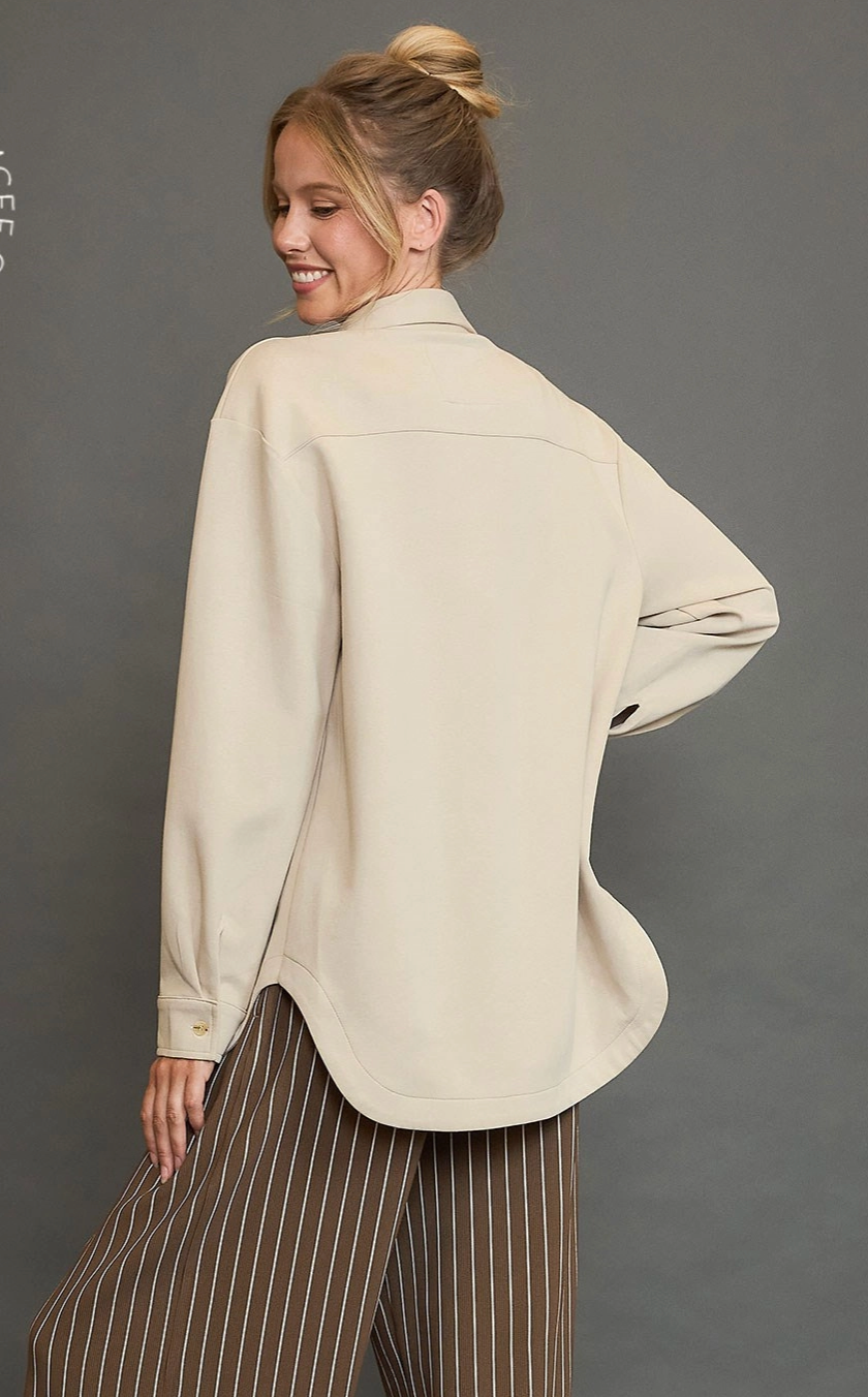 LUXEKNIT OVERSIZED SHIRT JACKET